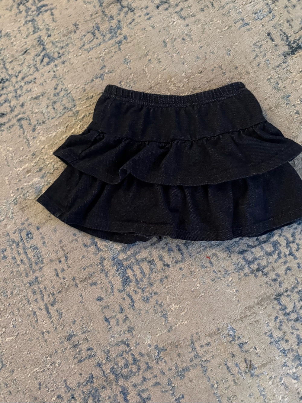 Black Tiered Ruffle Mini Skirt